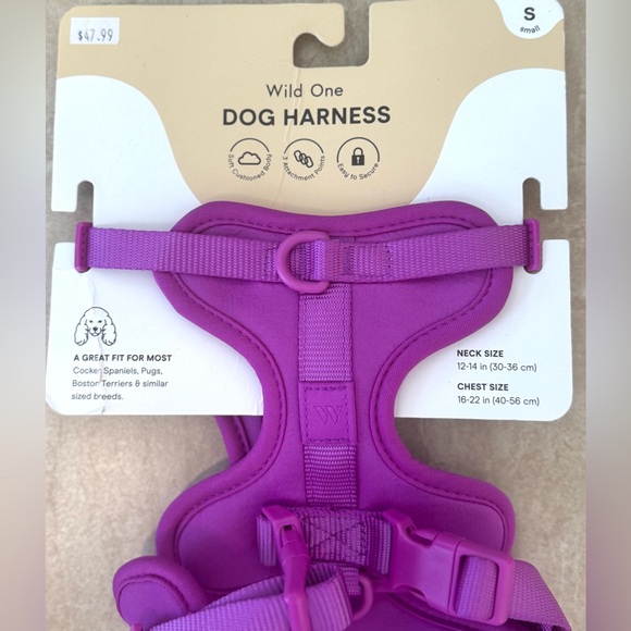 Wild One Orchid Dog Harness Small, Poop Bag Carrier & Dog Leash Standard - Picture 8 of 13